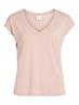 VIMODALA V-NECK S/S TOP - NOOS misty rose