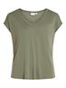 VIMODALA V-NECK S/S TOP/SU - NOOS four leaf clover
