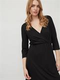 VIMOONEY 3/4 WRAP DRESS black