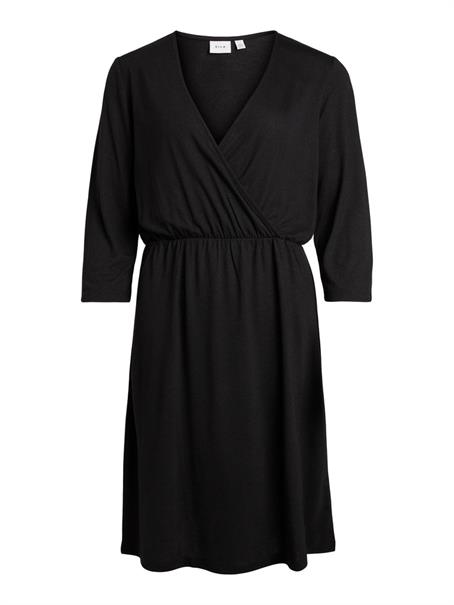 VIMOONEY 3/4 WRAP DRESS black