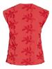 VINAYLA O-NECK S/L TOP/1 hibiscus