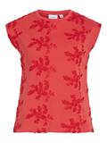 VINAYLA O-NECK S/L TOP/1 hibiscus