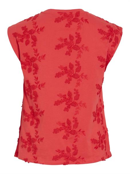 VINAYLA O-NECK S/L TOP/1 hibiscus