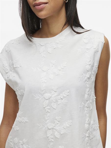 VINAYLA O-NECK S/L TOP/1 snow white