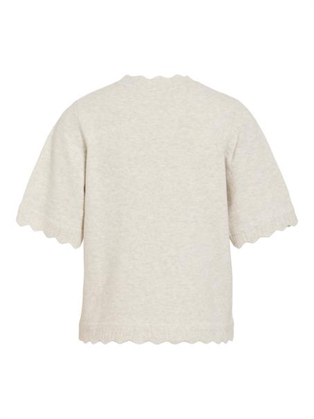 VINIKOLINA O-NECK 2/4 KNIT TOP - NOOS super light natural melan