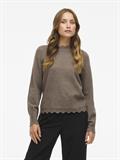 VINIKOLINA O-NECK L/S KNIT TOP - NOOS falcon