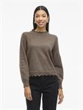 VINIKOLINA O-NECK L/S KNIT TOP - NOOS falcon