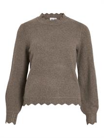 VINIKOLINA O-NECK L/S KNIT TOP - NOOS falcon