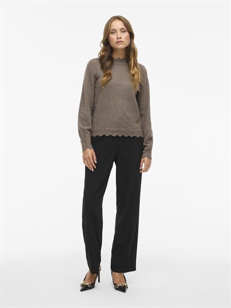VINIKOLINA O-NECK L/S KNIT TOP - NOOS falcon