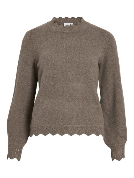 VINIKOLINA O-NECK L/S KNIT TOP - NOOS falcon