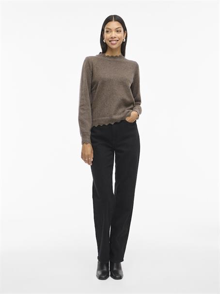 VINIKOLINA O-NECK L/S KNIT TOP - NOOS falcon