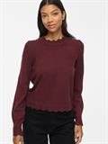VINIKOLINA O-NECK L/S KNIT TOP - NOOS port royale