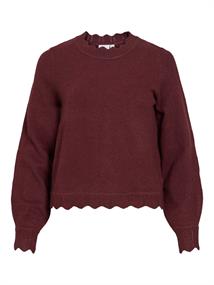 VINIKOLINA O-NECK L/S KNIT TOP - NOOS port royale
