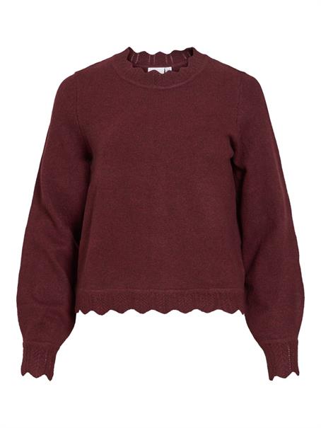 VINIKOLINA O-NECK L/S KNIT TOP - NOOS port royale
