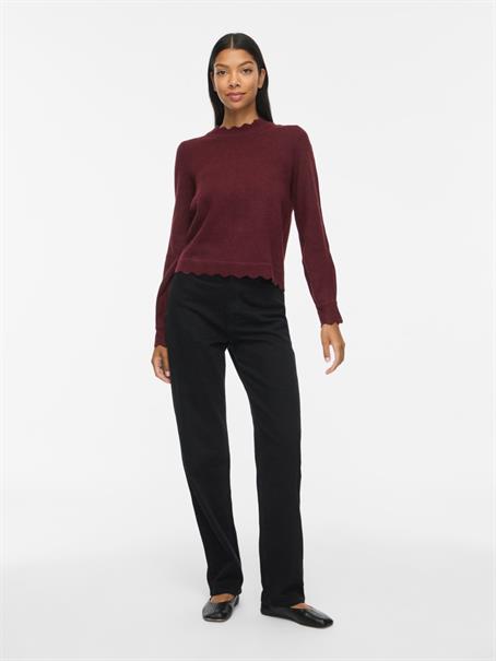 VINIKOLINA O-NECK L/S KNIT TOP - NOOS port royale