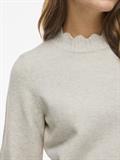 VINIKOLINA O-NECK L/S KNIT TOP - NOOS super light natural melan