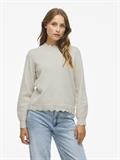 VINIKOLINA O-NECK L/S KNIT TOP - NOOS super light natural melan