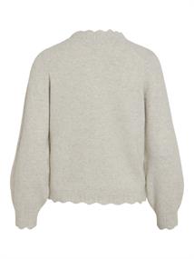VINIKOLINA O-NECK L/S KNIT TOP - NOOS super light natural melan