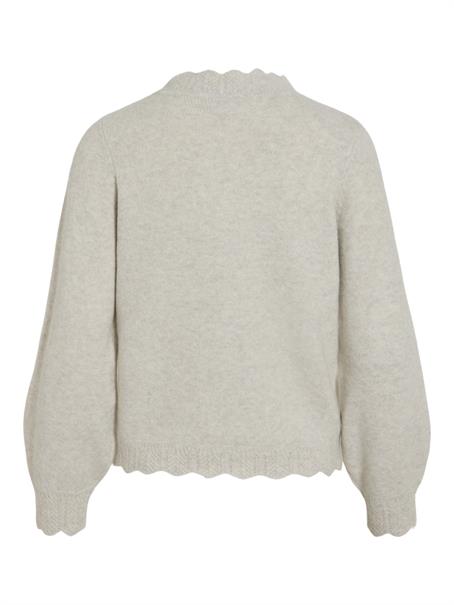 VINIKOLINA O-NECK L/S KNIT TOP - NOOS super light natural melan