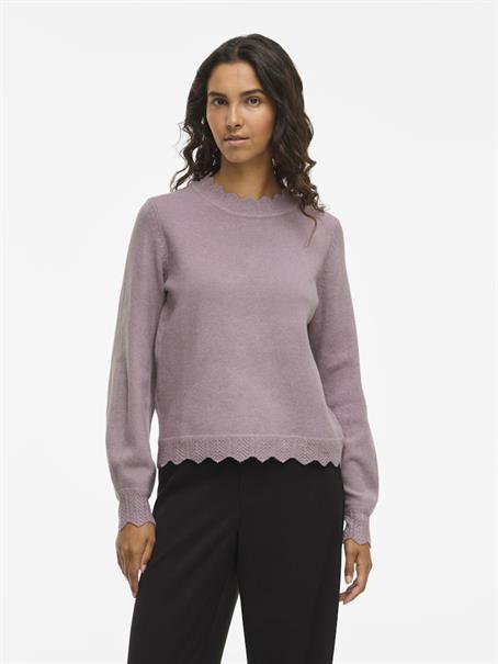 VINIKOLINA O-NECK L/S KNIT TOP - NOOS toadstool