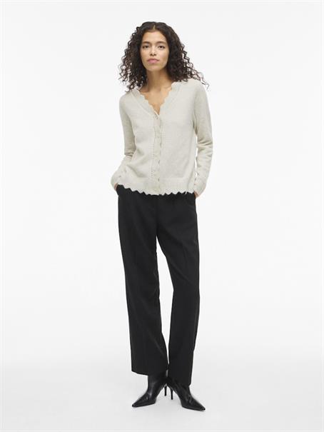 VINIKOLINA V-NECK L/S KNIT CARDIGAN super light natural melan