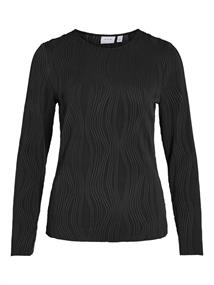 VINIRA O-NECK L/S TOP/TB black beauty
