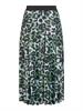 VINITBAN PRINT MIDI SKIRT - NOOS mineral green