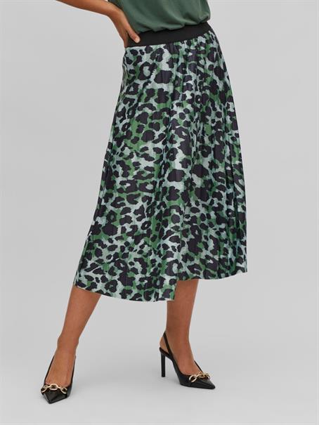 VINITBAN PRINT MIDI SKIRT - NOOS mineral green