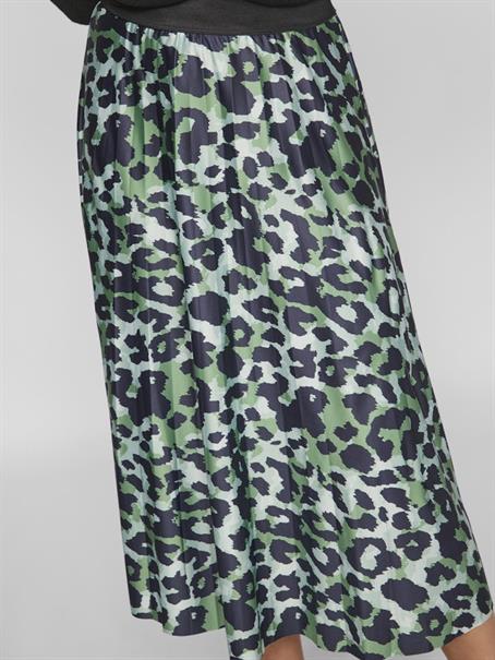 VINITBAN PRINT MIDI SKIRT - NOOS mineral green