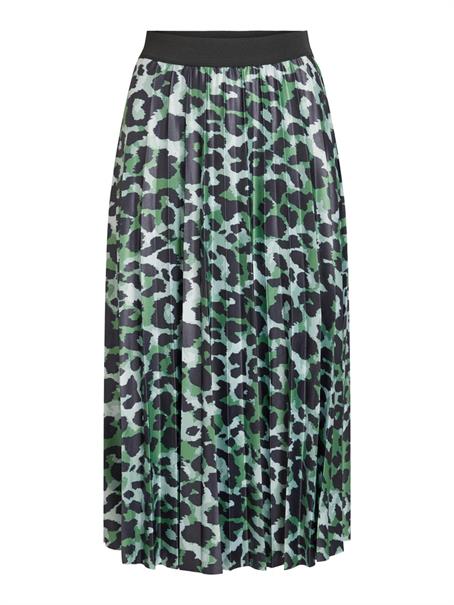 VINITBAN PRINT MIDI SKIRT - NOOS mineral green
