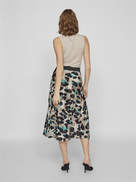 VINITBAN PRINT MIDI SKIRT - NOOS ultramarine green
