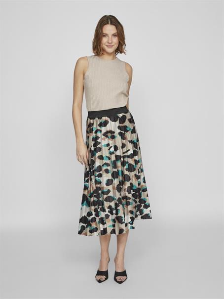 VINITBAN PRINT MIDI SKIRT - NOOS ultramarine green