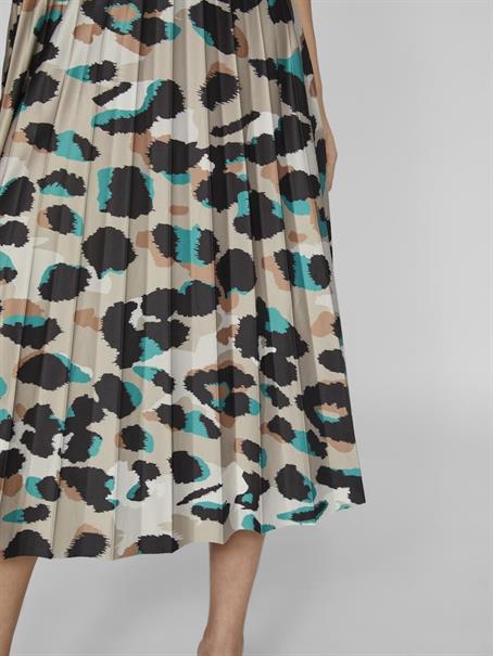 VINITBAN PRINT MIDI SKIRT - NOOS ultramarine green