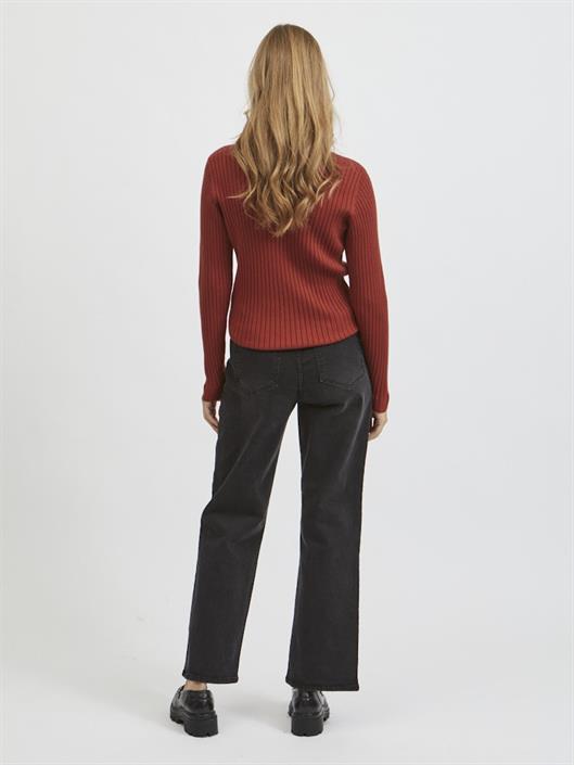 violivi-funnelneck-l-s-knit-top-su-burnt-henna