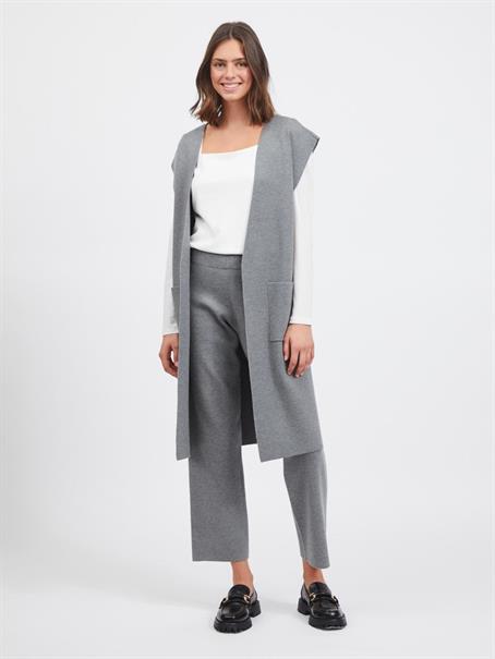 VIOLIVIE RW 7/8 KNIT PANT/SU medium grey melange