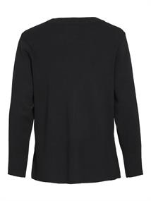 VIOSTRIA O-NECK L/S KNIT TOP-NOOS black beauty