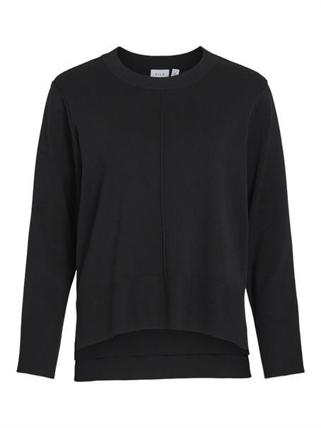 VIOSTRIA O-NECK L/S KNIT TOP-NOOS black beauty