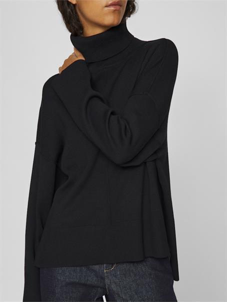 VIOSTRIA ROLLNECK L/S KNIT TOP-NOOS black beauty