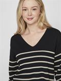 VIOSTRIA V-NECK L/S REV TOP-NOOS black beauty