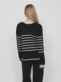 VIOSTRIA V-NECK L/S REV TOP-NOOS black beauty