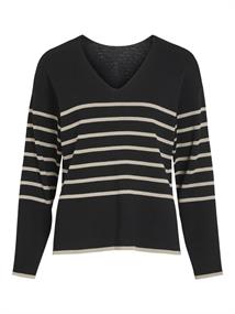 VIOSTRIA V-NECK L/S REV TOP-NOOS black beauty