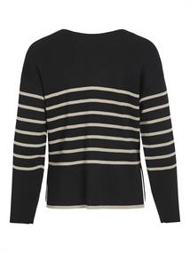 VIOSTRIA V-NECK L/S REV TOP-NOOS black beauty