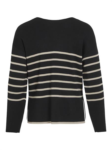 VIOSTRIA V-NECK L/S REV TOP-NOOS black beauty