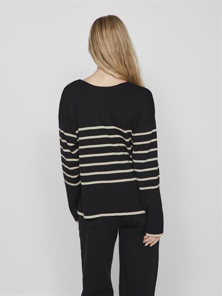 VIOSTRIA V-NECK L/S REV TOP-NOOS black beauty