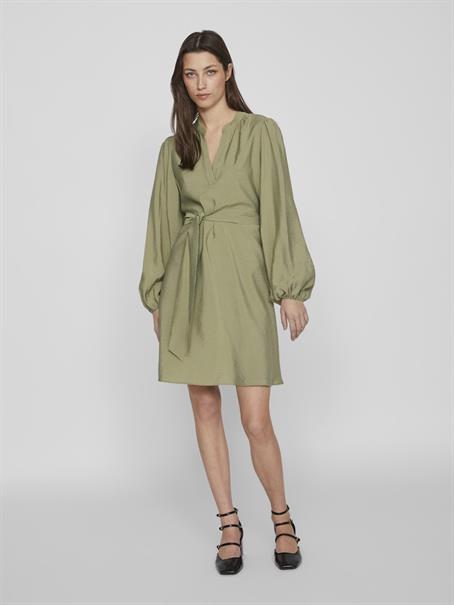 VIPANDY L/S SHORT DRESS - NOOS oil green