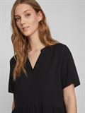 VIPAYA V-NECK S/S DRESS - NOOS black