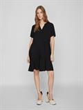 VIPAYA V-NECK S/S DRESS - NOOS black