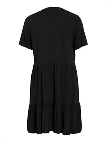 VIPAYA V-NECK S/S DRESS - NOOS black