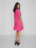 VIPAYA V-NECK S/S DRESS - NOOS pink yarrow