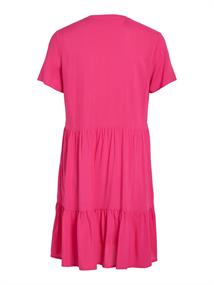 VIPAYA V-NECK S/S DRESS - NOOS pink yarrow